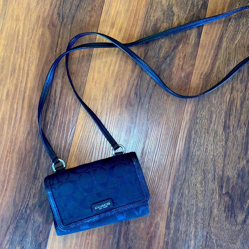 Coach Black Crossbody Wallet Purse
